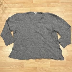 Gray V-neck Sweater